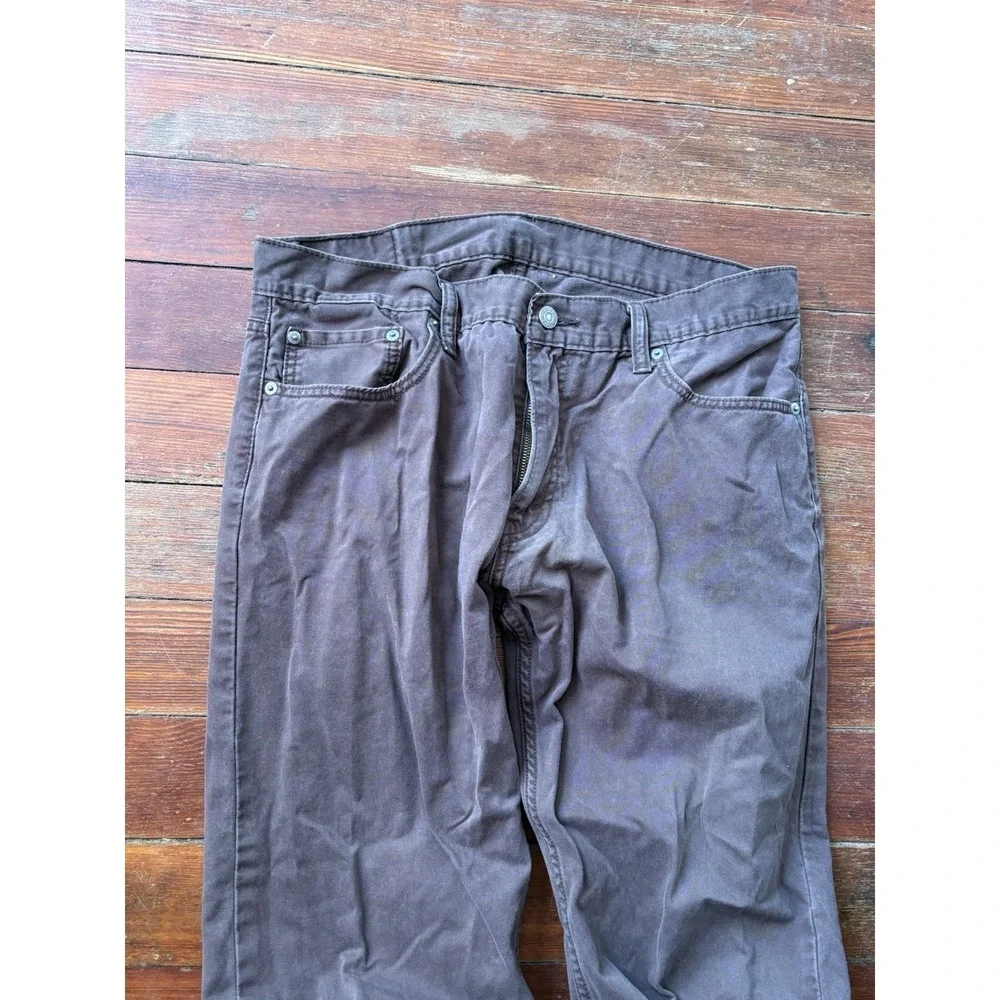 Levi's 514 Slim Straight Pants Mens 36x30 Brown 100% Cotton Jeans